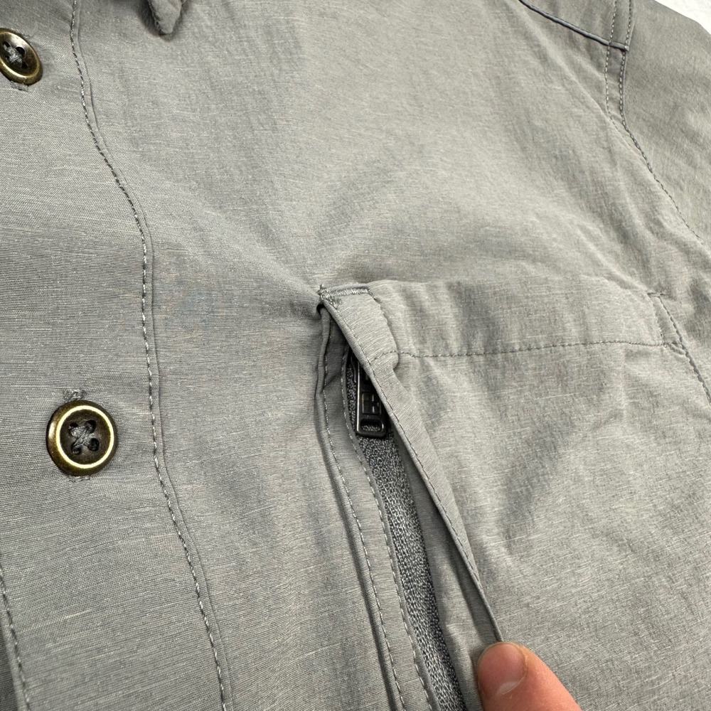 Swiss‎ Tech Mens 2XL Grey Flannel Long Sleeve Button Down Shirt Workwear - Picture 4 of 7